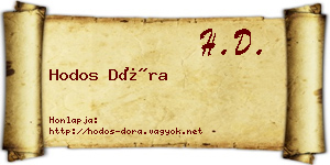 Hodos Dóra névjegykártya